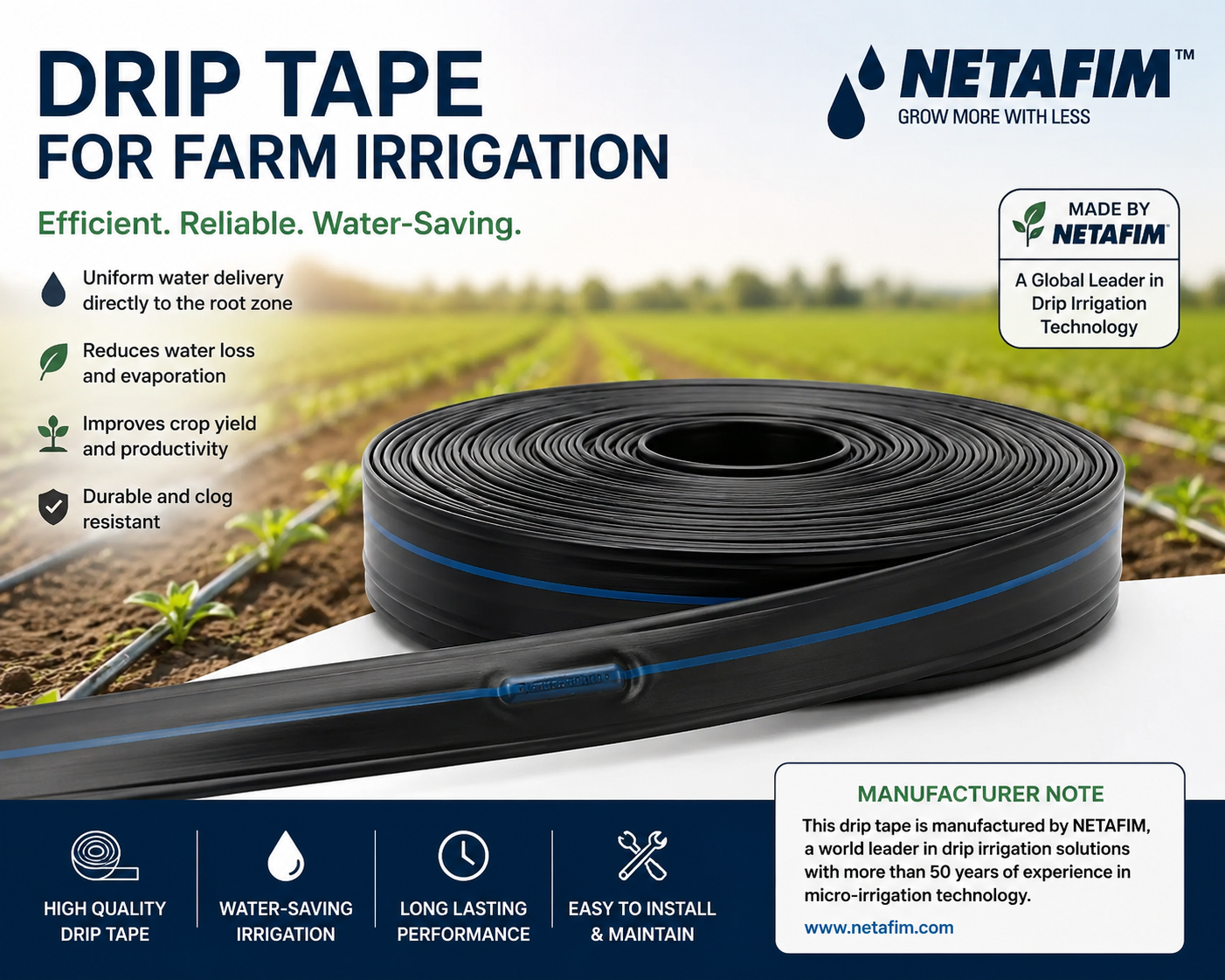 Drip Tape for Farm Irrigation