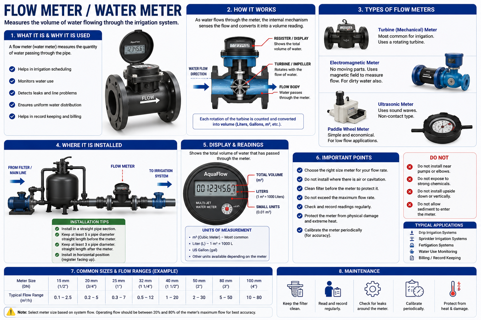 Irrigation Flow Meter — Water Use Monitoring and Flow Measurement