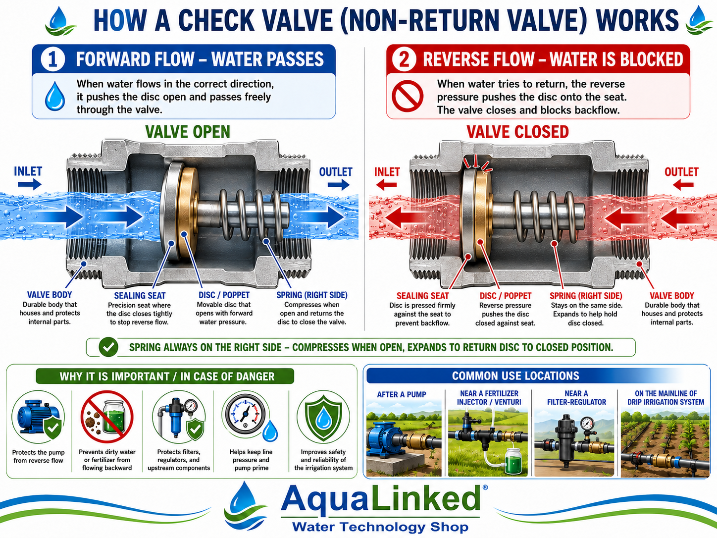 Check Valve — One-Way Flow Protection for Drip Irrigation