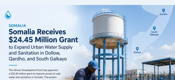 Somalia Receives $24.45 Million Grant to Expand Urban Water Supply and Sanitation in Dollow, Qardho, and South Galkayo