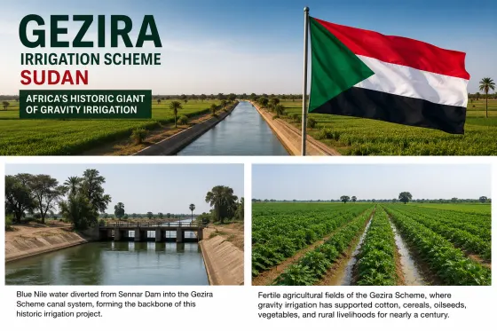 Gezira Irrigation Scheme — Sudan: Africa’s Historic Gravity-Irrigation Giant