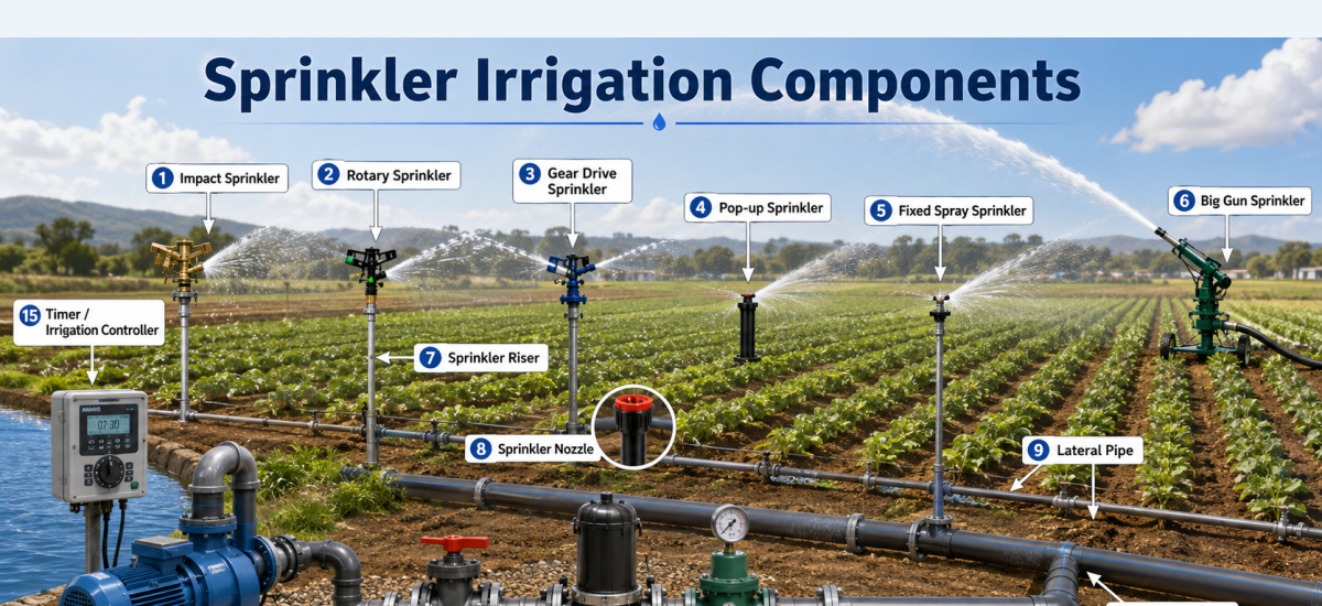 Sprinkler Irrigation: A Practical Presentation on Pressurized Water Application for Modern Agriculture